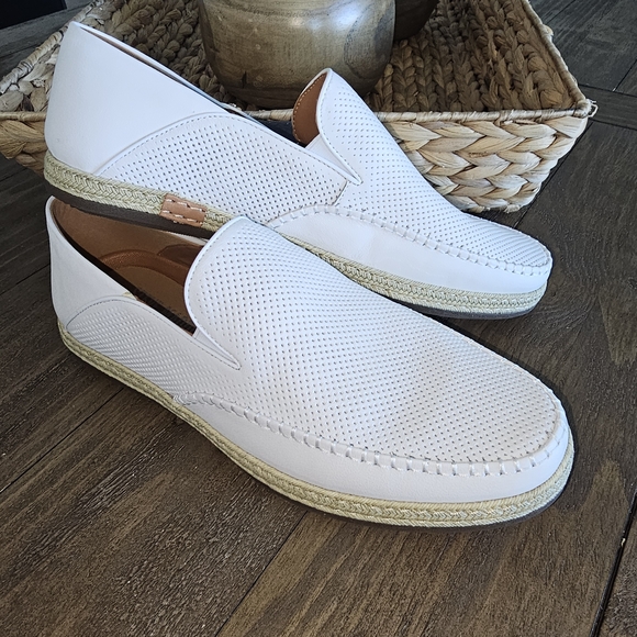 NWOB Steve Madden White Men's Leather Loafers/Shoes Great For Vaca!!  Size 11.5 - Picture 3 of 6